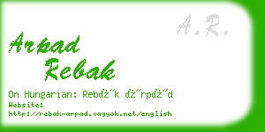 arpad rebak business card